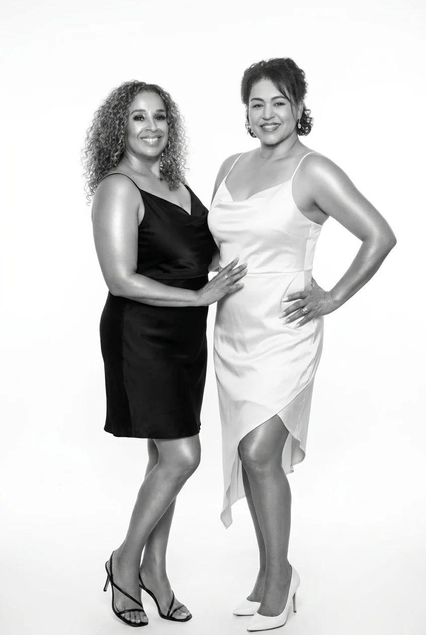 Magazine-quality black-and-white Glam Filter portrait